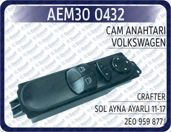 AEM 300432 Cam Anahtari Vw Crafter Sol Ayna Ayarli 11-17